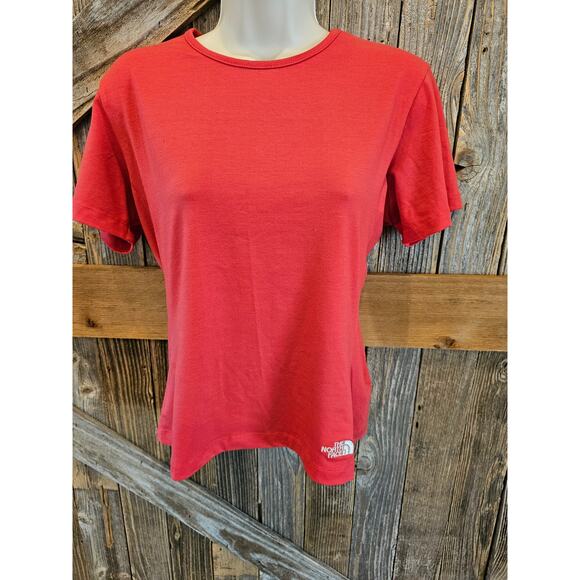 THE NORTH FACE VAPORWICK CREW NECK T-SHIRT LOGANBERRY RED WOMENS SIZE L Y2K - Picture 1 of 7